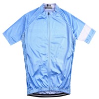 Mass Custom Short Sleeve Cycling Shirt Design Sky Blue Moisture Wicking Road Cycling Shirt Cycling Shirt Center SKCSCP011